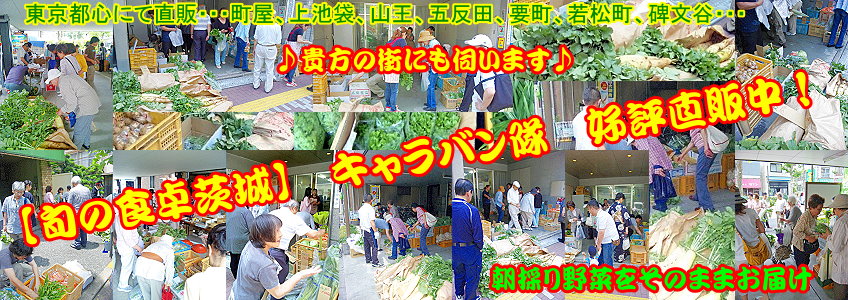 東京都心各街での直販風景